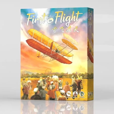 First in Flight Aviation History Strategy Board Game, 1-4 Players Family Tabletop Card Game for Adults Teens