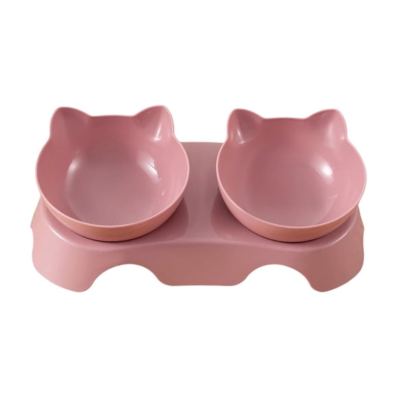 Nkmbld Elevated Cat Bowls, Two in One Pet Water and Food Bowl Set Wide Mouth Non-Slip Pet Feeder Bowls for Small Medium Large Size Dogs,Cats