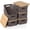 Brown, variant on Plastic Storage Baskets with Bamboo Lids, Stackable Small Box Bins for Organizing and Containers for Shelves Drawers Desktop Closet Pantry Classroom Office Home, 6 Pack 10.2x7.2x4.1 Inch, Gray