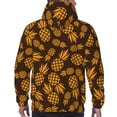 thumbnail image 7 of Pofeuu Colorful Pineapple Print Mens Casual Hooded Collar Drawstring Hoodies Pullover Sweatshirts Casual Long Sleeve Shirts-Small, 7 of 7