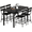 Black, variant on MOOSENG 5-Piece Dining Table Set for 4, 47" Kitchen Table and Chairs with Storage, Farmhouse Small Dinette Set for Dining Room, Kitchen (Gray)