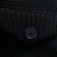thumbnail image 6 of Ahabrexf Button Pocket Cardigan, Men's Solid Long Sleeve Knitted Turndown Collar Workwear Jacket, 6 of 8