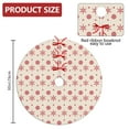 thumbnail image 2 of 30 Inch Christmas Tree Skirt – Velvet Plush Tree Mat, Soft Thickened Polyester with Red Ties, Single-Sided Printing, Available in 30in/36in/48in, Perfect for Holiday Xmas Tree Decoration, 2 of 7