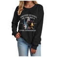 thumbnail image 6 of larppty Women's 250 Anniversary USA Shirt America 250 Printed Sweatshirt Casual 250 Years of Liberty Flag Patriotic Tops (Black, L), 6 of 9