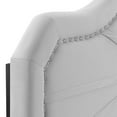 thumbnail image 5 of Modway Kristin Pleated Performance Velvet Full/Queen Headboard in Light Gray, 5 of 10