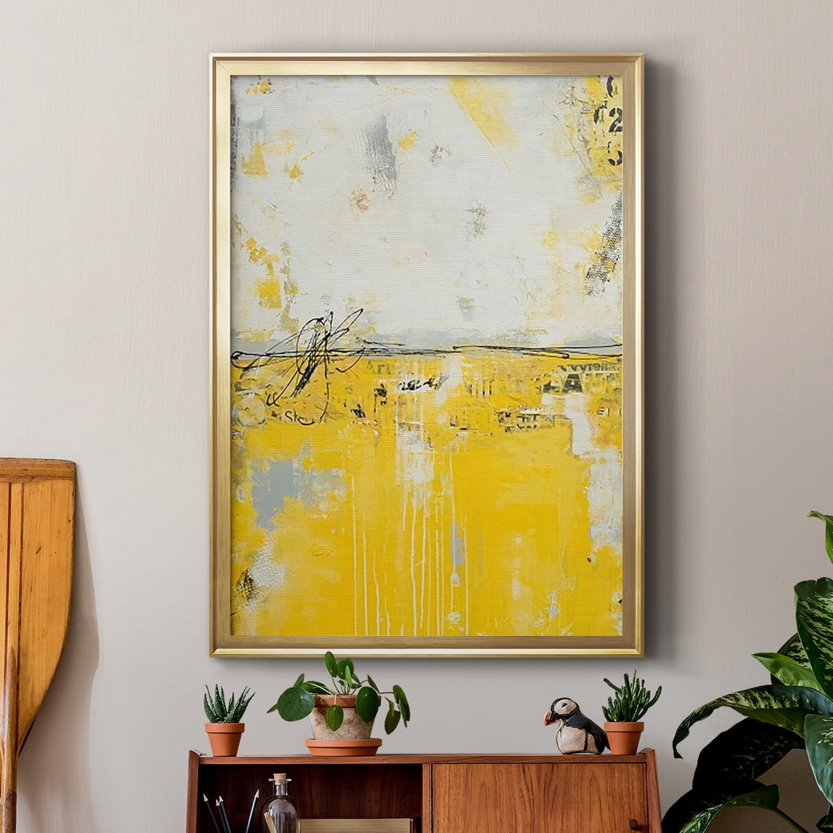 Yellow Bound Premium Framed Print, in Gold, Black, or Silver - Ready to Hang