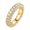 14K Gold-Plated, variant on Unisex Eternity Circle Ring for Both Men and Women 14K White Gold Plated with White Cubic Zirconia for Everyday Size 6 Gift Box Included