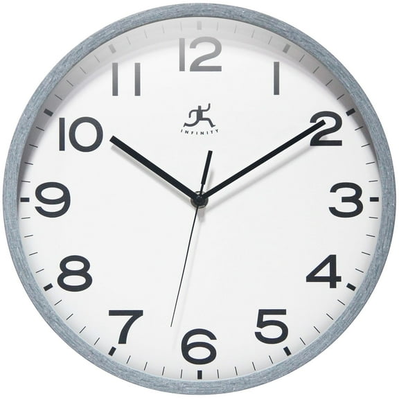 Infinity Instruments Denim Wall Clock, Blue, 12"