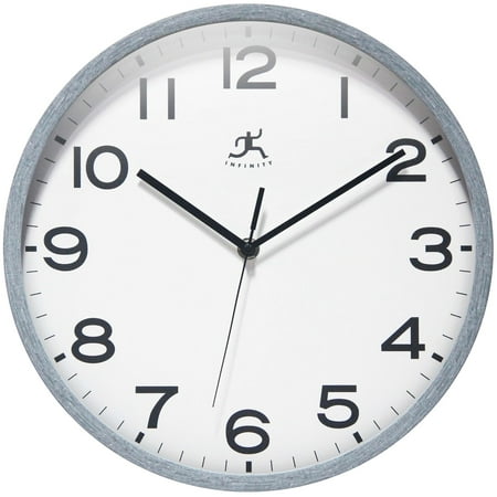 Infinity Instruments Denim Wall Clock, Blue, 12