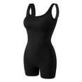 thumbnail image 2 of BLTIBY Tank Top Bodysuit for Women U Neck Solid Color Shorts Jumpsuit Tummy Control Seamless Shapewear Fashion Bodysuits Black S, 2 of 9