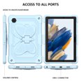 thumbnail image 6 of With Shoulder Strap Case for Samsung Galaxy Tab A8 10.5-inch SM-X200 X205 X207 (2022),Dteck Shockproof Rugged Rubber 3-Layers Protection Butterfly Case Kids Friendly Kickstand Cover,Blue, 6 of 8