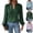 Dark Green, variant on HAJWOH Womens Tops Dot Boho Long Sleeve Shirts V Neck Casual Chiffon Blouses Flowy Lace Hem Cute Clothing Trendy 2026