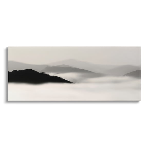 Stupell Rolling Fog Cloudy Mountains Landscape Photography Gallery Wrapped Canvas Print Wall Art