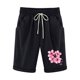 thumbnail image 2 of Puntoco Pantalones cortos deportivos para mujer Pantalones cortos con cordón y estampado de cintura elástica para mujer, 2 of 3