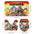 thumbnail image 3 of 4 Piece Wres-Tler W-W,E Shower Curtain Sets with Rugs, Toilet Lid Cover, Bath Mat and 12 Hooks, Waterproof Shower Curtain Set for Bathroom, 3 of 8