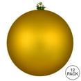 thumbnail image 3 of Vickerman 3" Medallion Gold Matte Ball Ornament, 12 per Bag, 3 of 6