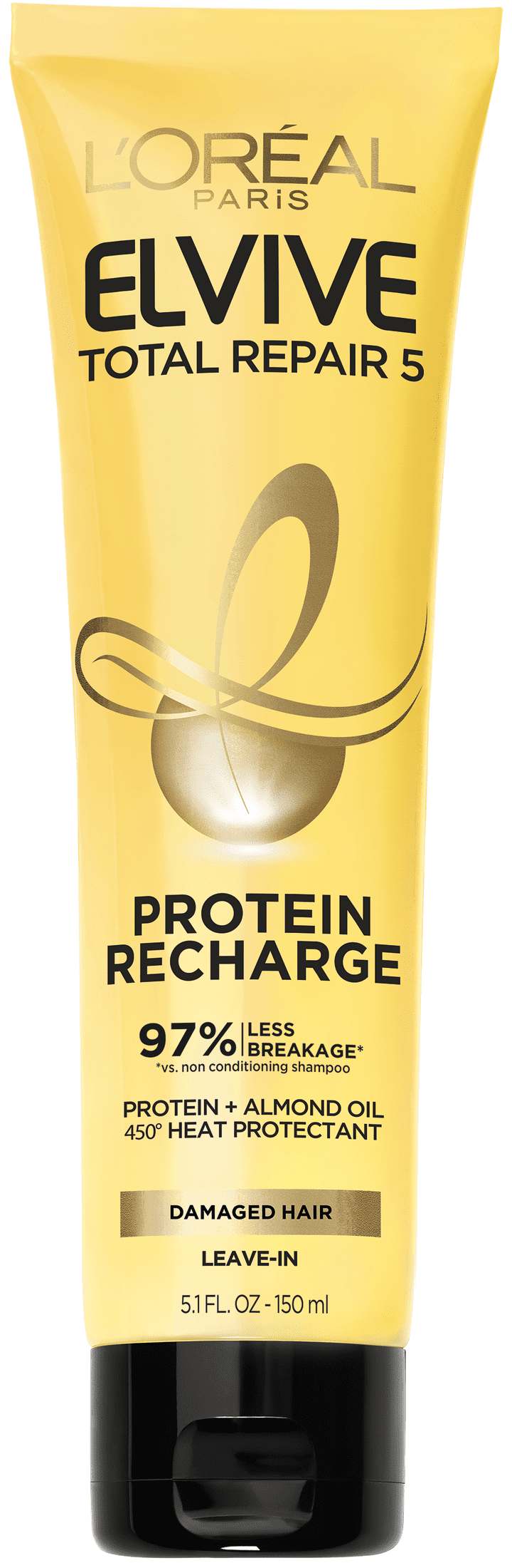 L'Oreal Paris Elvive Total Repair Squeeze Leave in Conditioner, Damaged Hair, Protein, 5.1 fl oz