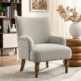 thumbnail image 3 of Modway Ellington Fabric Upholstered Accent Armchair in Linen, 3 of 9