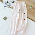 thumbnail image 2 of DDAPJ pyju Womens Lounge Pants Boho Floral Print Drawstring Wide Leg Palazzo Pants Elastic Waist Baggy Comfy Trousers with Pockets Limited Time Sales of Today Light Pink M, 2 of 5
