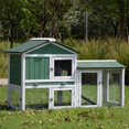 thumbnail image 2 of Pefilos 54" Wooden Chicken Coop Habitat, Hen Nest for Outdoors Indoor Bunny Hutch Rabbit Cage Guinea Pig, Green, 2 of 17