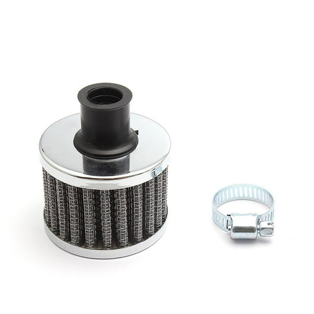 Scienceny Filtro de aire de motocicleta de interfaz Universal, filtro de entrada de aire de 12mm, filtro de aire de respiradero de cárter de ventilación Accesorios para motos Scienceny VI004904-00