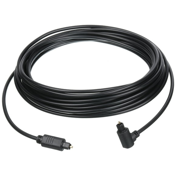 Unique Bargains Fiber Optic Audio Cable 90 Degree Digital Optic Cable 24.6FT TOS Optical Link PVC Plastic for TV DVD Black