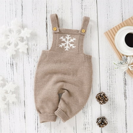 

NECHOLOGY Baby Knit Romper Cotton Sleeveless Boy Girl Snow Sweater Clothes Baby Jumpsuit 1 Baby Girl Winter Jacket Sweater Khaki 0-3 Months