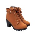 thumbnail image 4 of Ladies Chunky Heel Boots, Versatile Lace Up Style Great for Dating and Shopping Adventures, 4 of 5