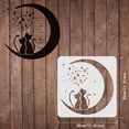 thumbnail image 2 of Plantillas de Luna y Gato - Plantillas de plástico de 30 x 30 cm con forma de luna y estrella para dibujar y pintar sobre madera, suelo, pared y azulejos., 2 of 9