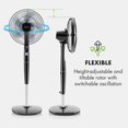 thumbnail image 2 of Klarstein Silent Storm 12 Speed Adjustable Oscillating Pedestal Fan, Black, 2 of 7