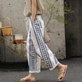 thumbnail image 5 of Women's Boho Palazzo Pants Wide Leg Beach Pants High Waisted Lounge Pants with Pockets, 5 of 7