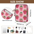 thumbnail image 3 of Haosy Accordion File Organizer Zipper Binder 500 Sheet 6-Tab Expanding File Folder Multi-Pocket 1.2 Inch 3 Ring Lovely Strawberry, 3 of 7