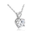 thumbnail image 2 of Pendentif Solitaire Rond en Diamant 2CT & Chaîne en Or Blanc 14k, 2 of 2