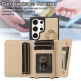 thumbnail image 6 of Ancove for Samsung Galaxy S24 Ultra Wallet Case with Card Slots Kickstand,Luxury PU Leatcher Crossbody Strap Ring Holder Shockproof Protective Case Cover for Women Girls ,Khaki, 6 of 8