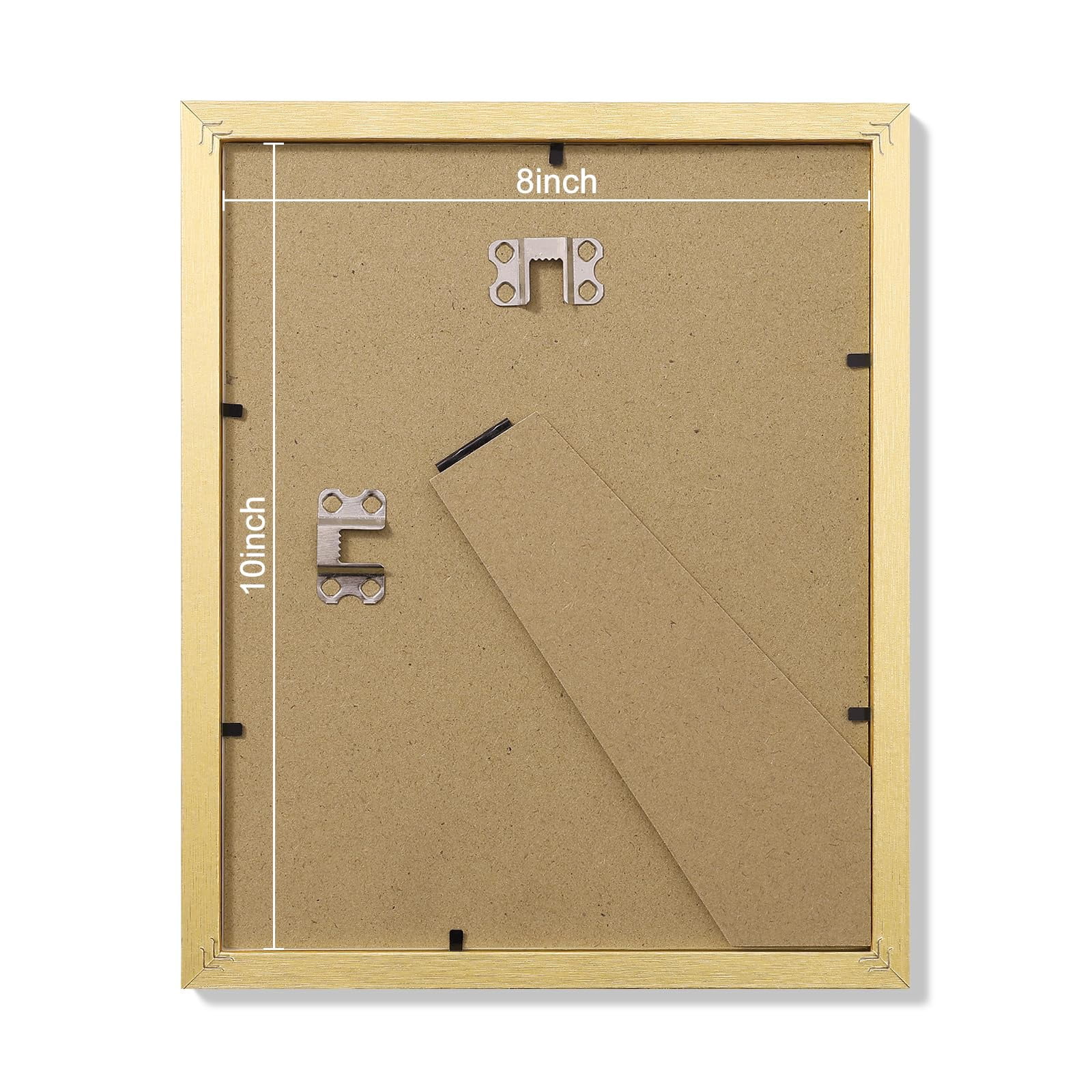 decorUhome 8x10 Gold Picture Frame Set of 9, Display 5x7 Pictures with Mat or 8x10 without Mat, Photo Frames for Wall or Tabletop