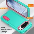 thumbnail image 4 of Pour Google Pixel 9 Pro Case, Google Pixel 9 Pro Phone Case avec Béquille Intégrée, Étui Robuste Antichoc/antipoussière/antichute de Qualité Militaire pour Google Pixel 9 Pro, Vert, 4 of 9