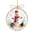 thumbnail image 2 of Glowing Christmas Story Ornament, Light-Up Mini Holiday Scene in Clear Acrylic Ball, Snowman Design for Christmas Tree Hanging Holiday Decor, 3.15 Inch, 2 of 6