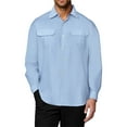 thumbnail image 2 of Bxsruta Shirts for Men, Men's Workwear Pocket Button Down Shirt, Collared Long Sleeve Casual Top, Durable Twill Fabric Shirt, 2 of 5