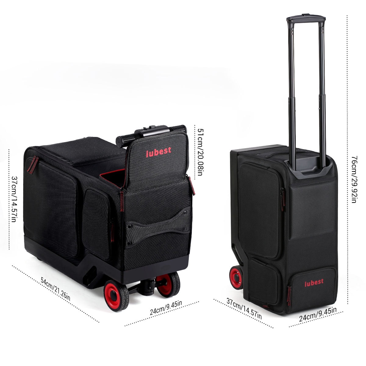 Rideable Electric Suitcase with Detachable Battery Support USB Device  Charging Perfect for Travel 