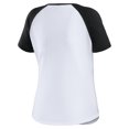 thumbnail image 3 of Women's WEAR by Erin Andrews White/Black Chicago White Sox Fitted Henley Raglan T-Shirt, 3 of 5