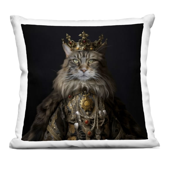 Stupell Industries Purrfectly Proper Cat Decorative Printed Throw Pillow design by Kelley Parker, 18 x 7 x 18