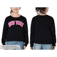 thumbnail image 3 of Serdomi Black New York Sweatshirt for Little & Big Girls - Cool Top Clothes Size 12/14, 3 of 7