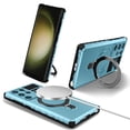 thumbnail image 2 of Dteck Magnetic Case for Samsung Galaxy S24 Ultra,Shockproof Silicone+PC Case Compatible with Mag Safe Ring Holder Kickstand Cover for Samsung Galaxy S24 Ultra, Lightblue, 2 of 7