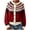 Red, variant on Women Plus Size Horn Toggle Button Knit Cardigan Fair Isle Long Sleeve Sweater Jacket Crew Neck Knit Outwear