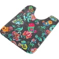 thumbnail image 5 of SKYSONIC Bath Mats Toiletry Mat, Fluffy Plush Absorbent Bath Rugs Carpet with Non Slip Bottom for Bathroom Floor Toilet Tub and Shower,23.6"x15.7"+17.3"x13.4"-Traditional Floral Bird, 5 of 7