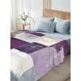 thumbnail image 4 of Rustic Purple Queen Size Flat Sheet, Wrinkleproof & Fadeproof Cooling Flat Bed Sheet Only, Abstract Oil Painting Grunge Art Ombre Breathable Soft Bedding Top Sheets 90 x 102 Inches, 4 of 8