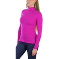 thumbnail image 3 of ToBeInStyle Women's Soft Cotton Long Sleeve Turtleneck Sweatshirt - Rose Violet - 3X, 3 of 7