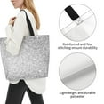 thumbnail image 3 of Balery Silver Mosaic Bolsa Tote Estilo Estético con Cremalleras, Bolsa de Hombro, Bolsa de Compras Grande y Plegable, 3 of 8