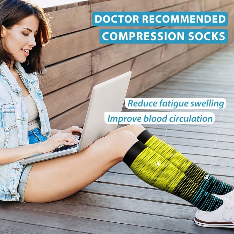 BLUEENJOY Copper Compression Socks for Women Men (6 pairs