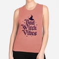 thumbnail image 2 of Bad Witch Vibes Women's Muscle Tank 2X-Large Desert Pink, 2 of 5